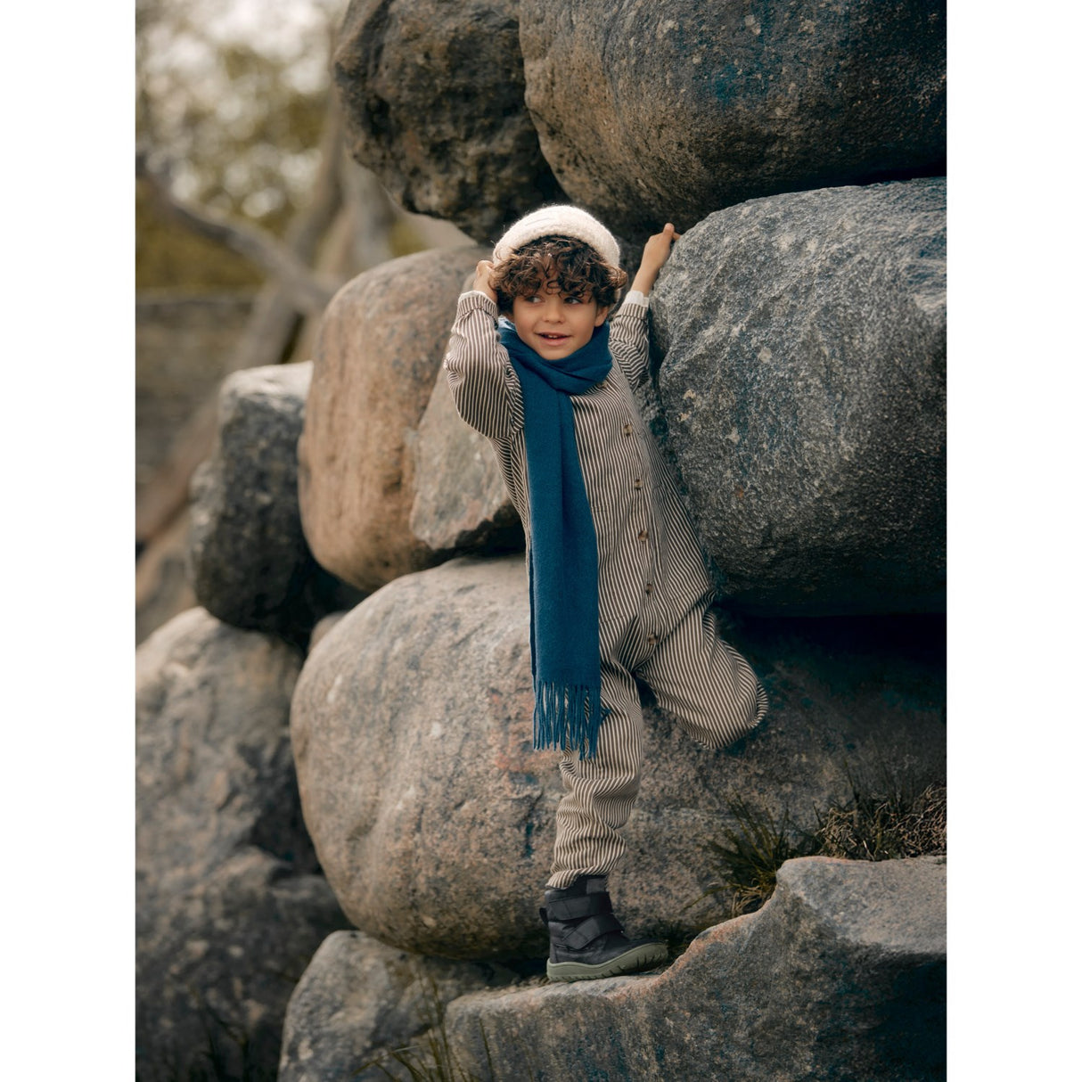 Angulus Black/Dark Grey TEX-støvle I Nylon Med Slidstærke Læderdetaljer