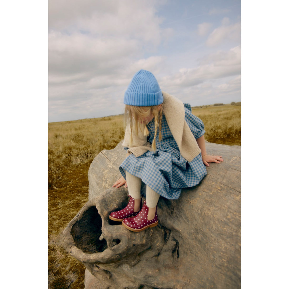 Angulus Berry Hearts/Rose Elastic Chelsea Støvle Med Print