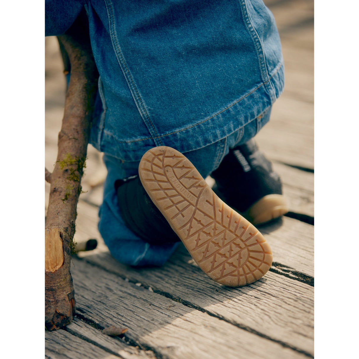 Angulus Black/Black Let Og Fleksibel TEX-vinterstøvle I Nylon