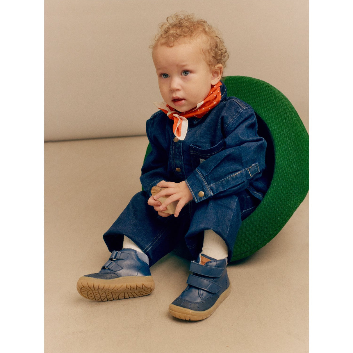 Angulus Navy/Tan/Blue Fog Begynder TEX-støvle Med Kontraststikninger