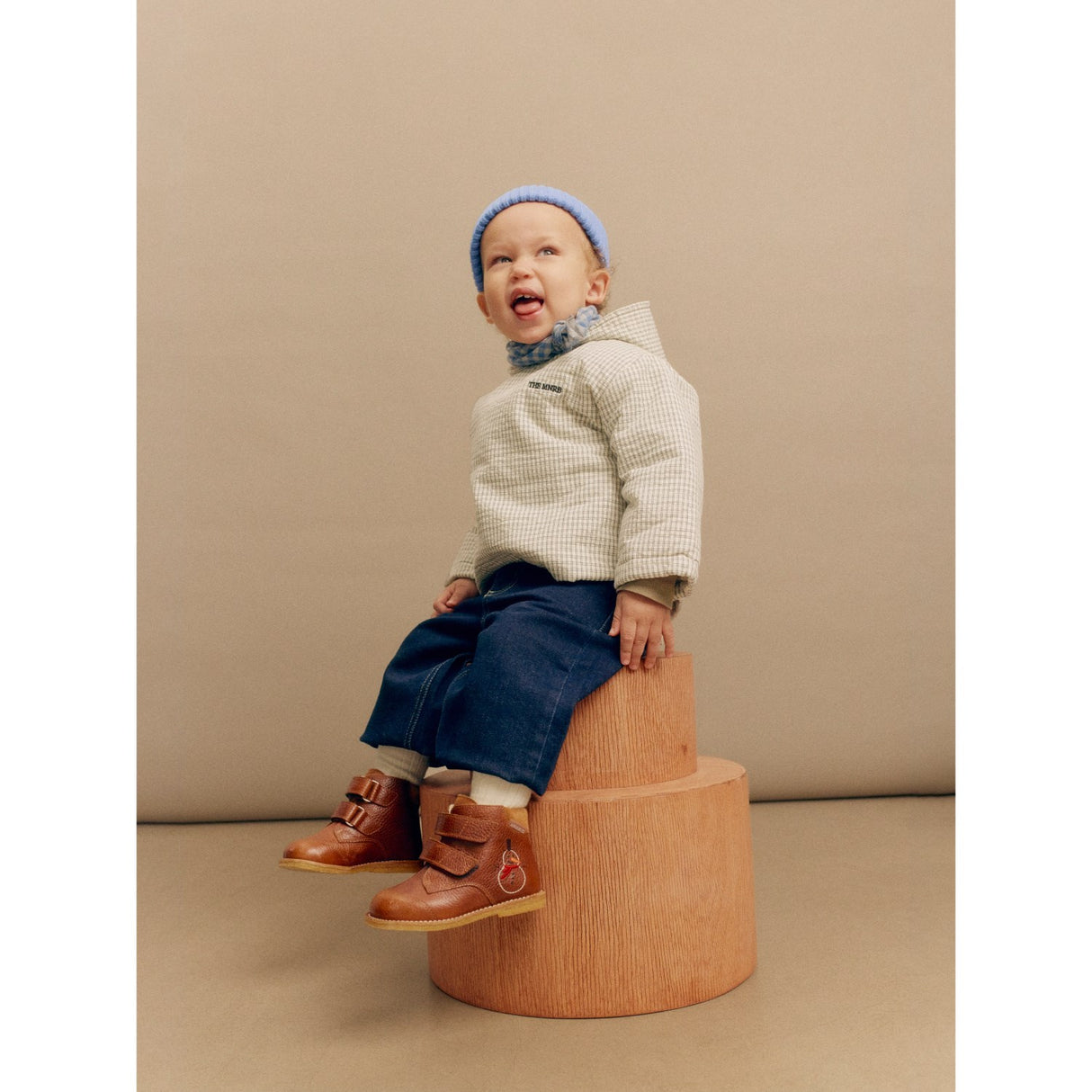 Angulus Cognac/Cognac Begynder TEX-støvle Med Broderet Snemand