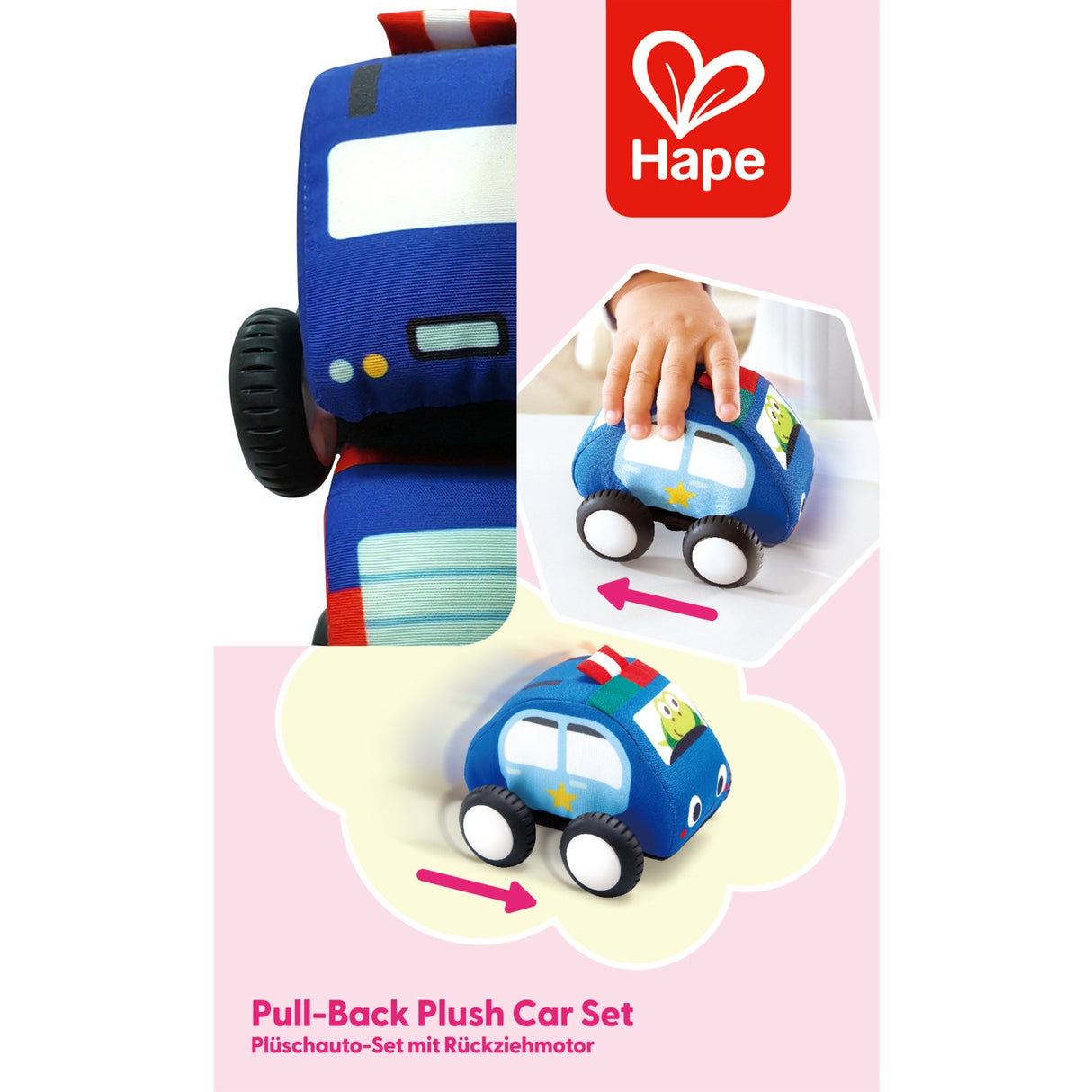Hape Pull-Back Plys Bilsæt
