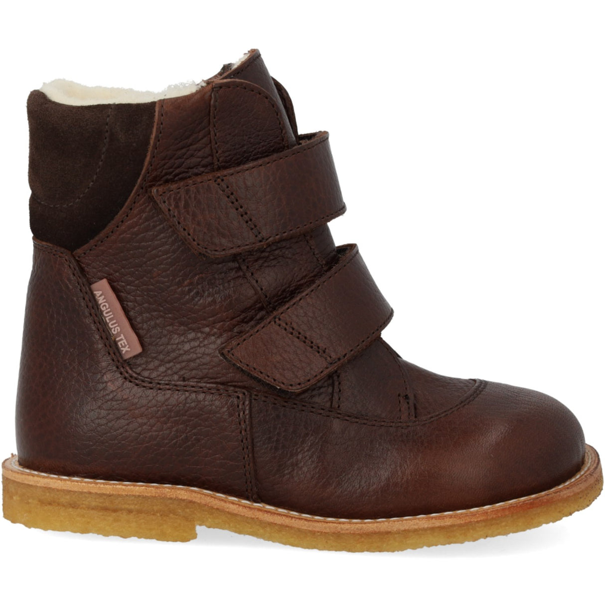 Angulus Dark Brown/Dark Brown TEX-støvle Med Velcrolukning