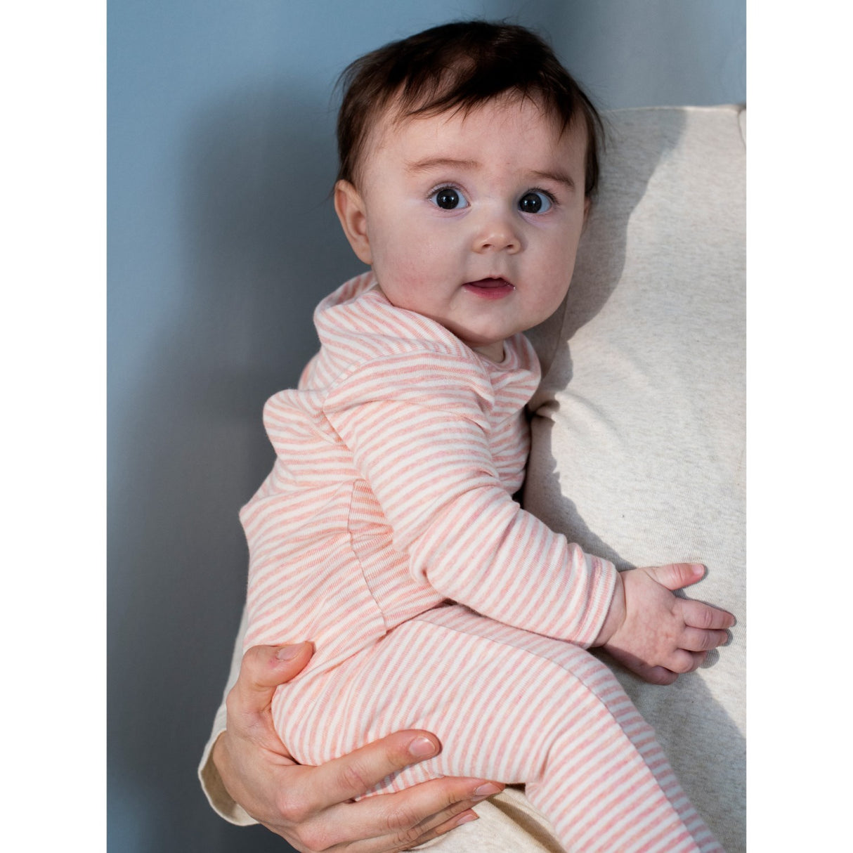Serendipity Coral/Offwhite Baby Dragt Stripe
