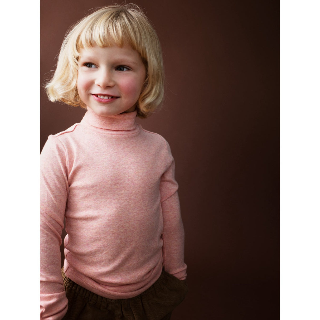 Serendipity Coral Turtleneck Bluse