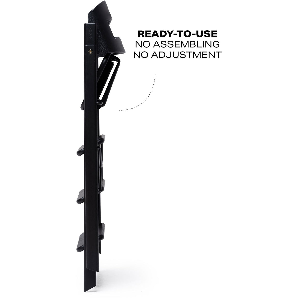 KAOS Black Klapp Højstol Eg