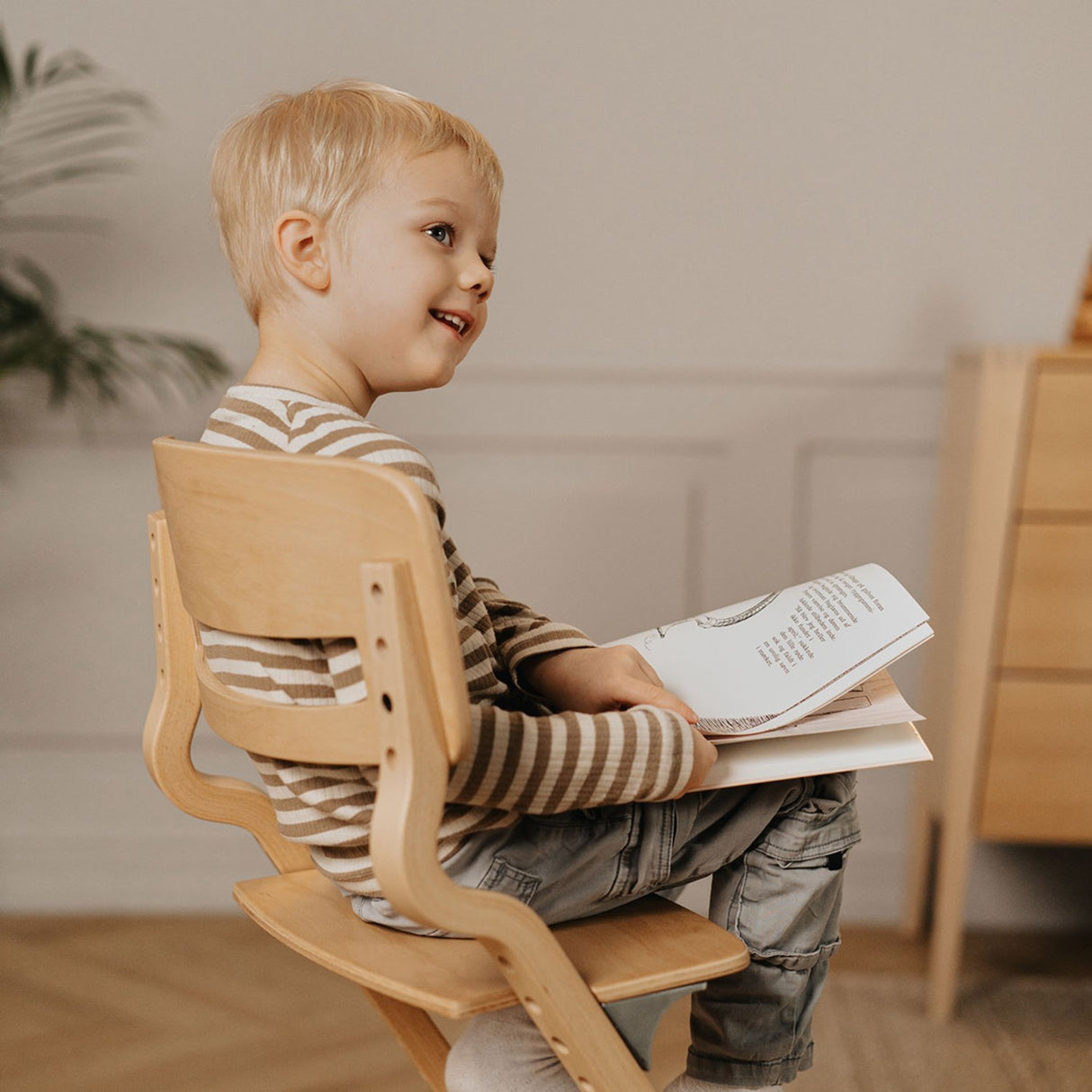 Leander Beech Nature Leander Louie™ Højstol Uden Bøjle