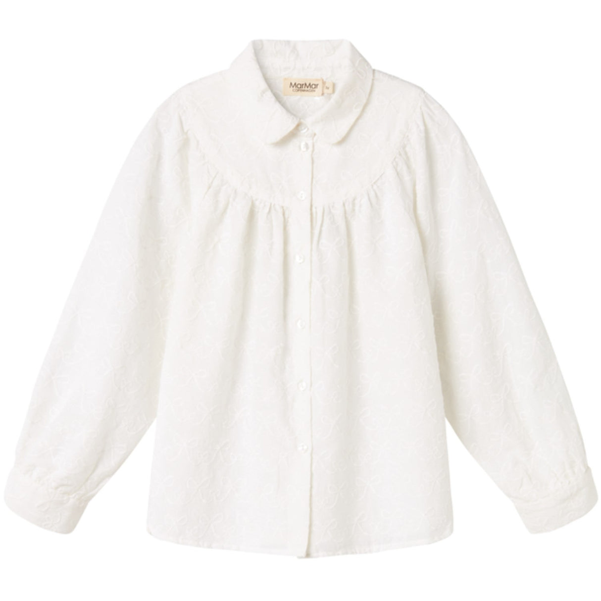MarMar Cotton Bow White Trissa Bluse