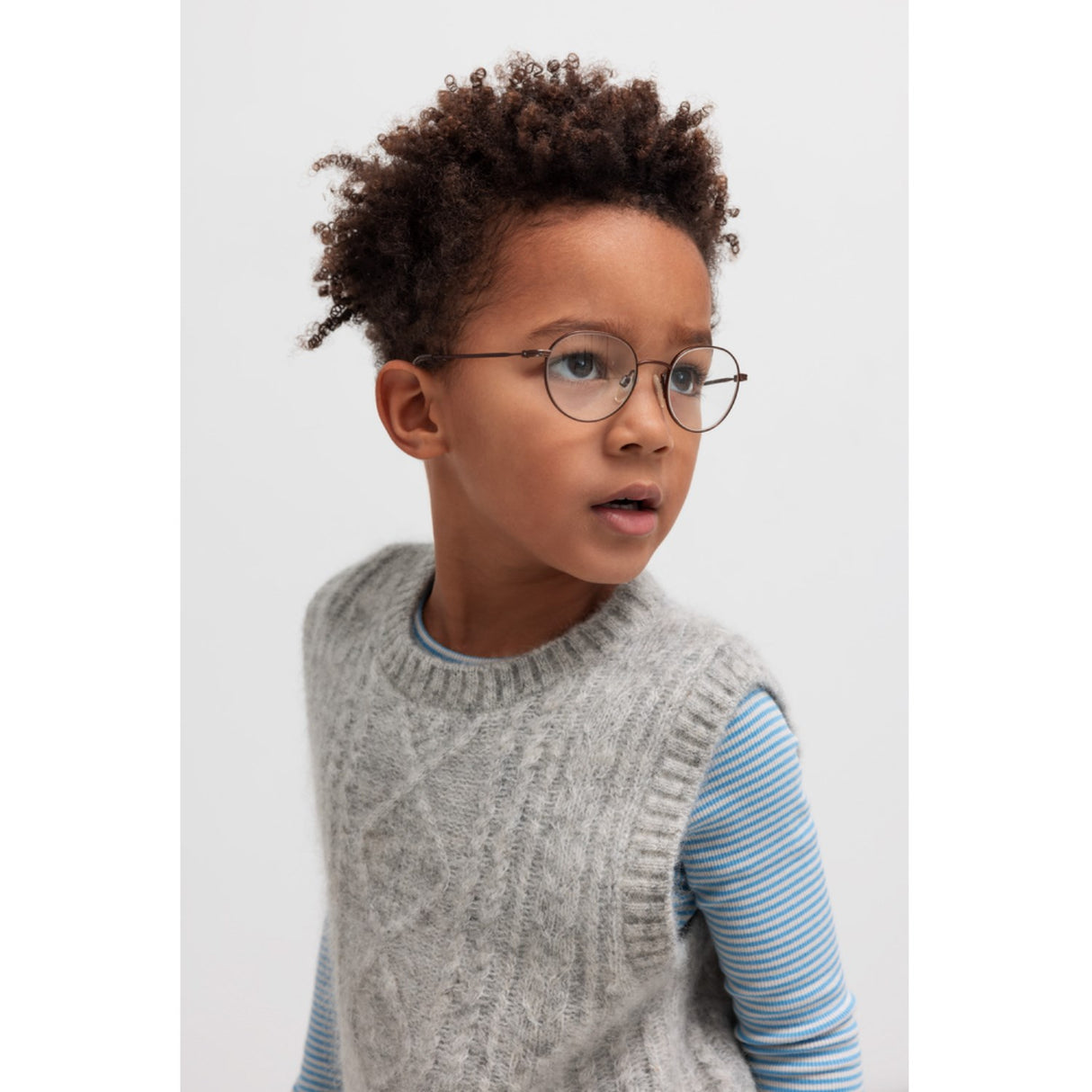 MarMar Modal Fine Rib Blue Stripe Tani Bluse