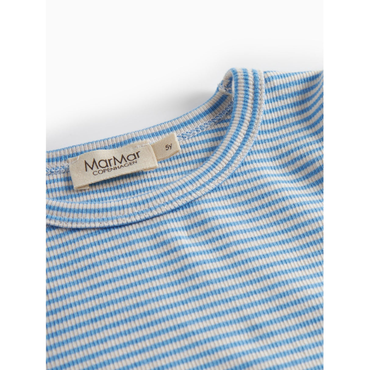 MarMar Modal Fine Rib Blue Stripe Tani Bluse
