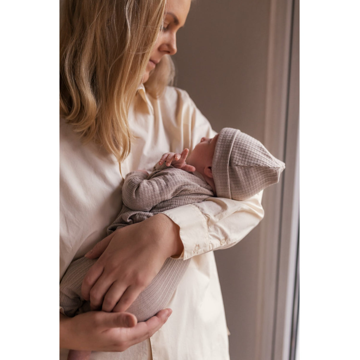 MarMar New Born Modal Pointelle Rib Soft Beige Aiko Hue