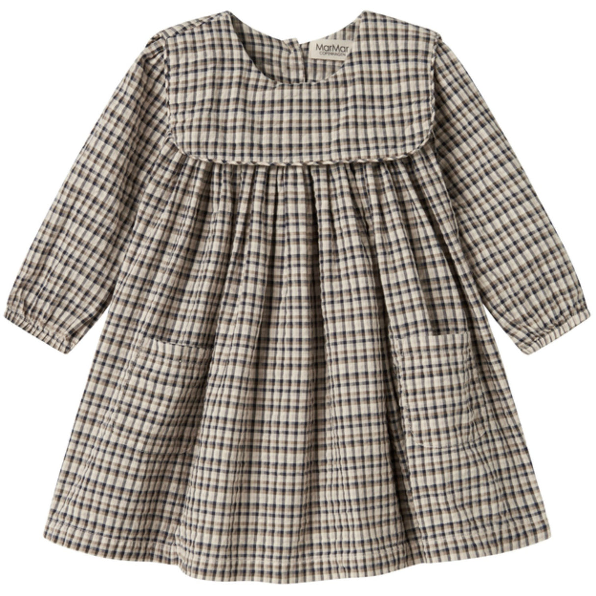 MarMar Seersucker Check Pilot Navy Check Dulle Kjole