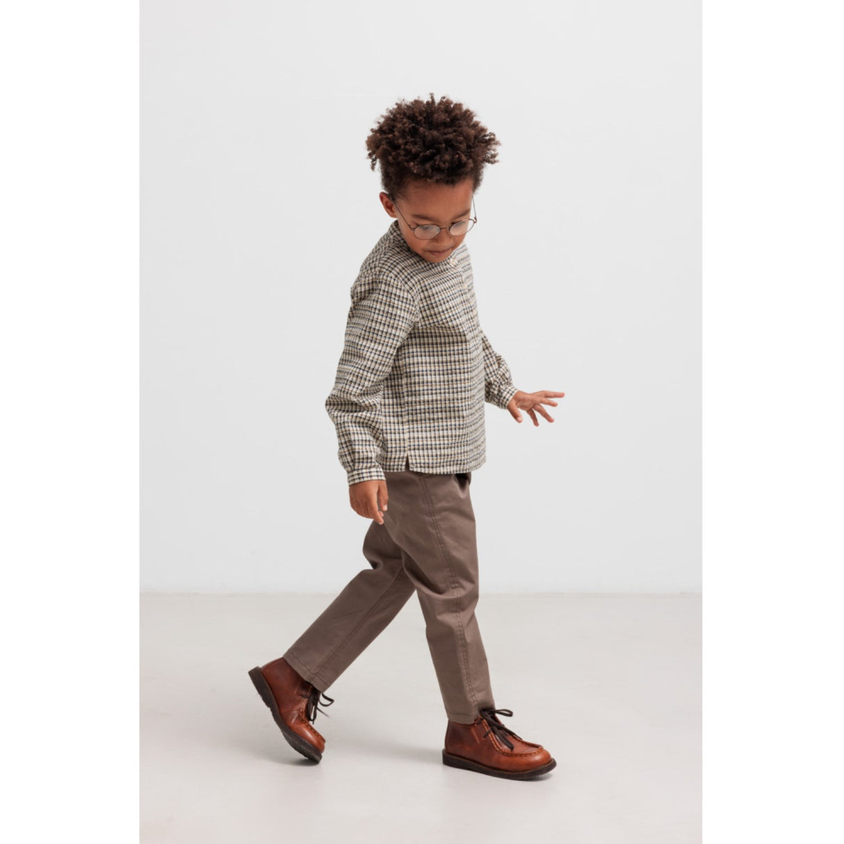 MarMar Seersucker Check Pilot Navy Check Tokyo Skjorte