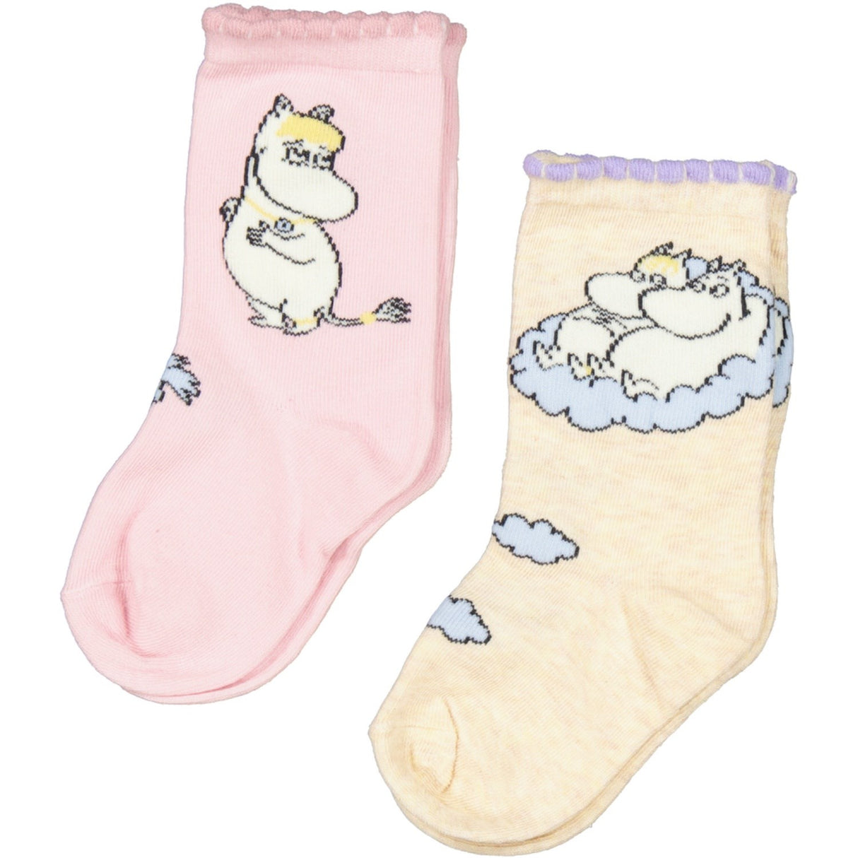 MarMar Socks Jacquard Lavender Moomin Strømper Scallop (2-pack)
