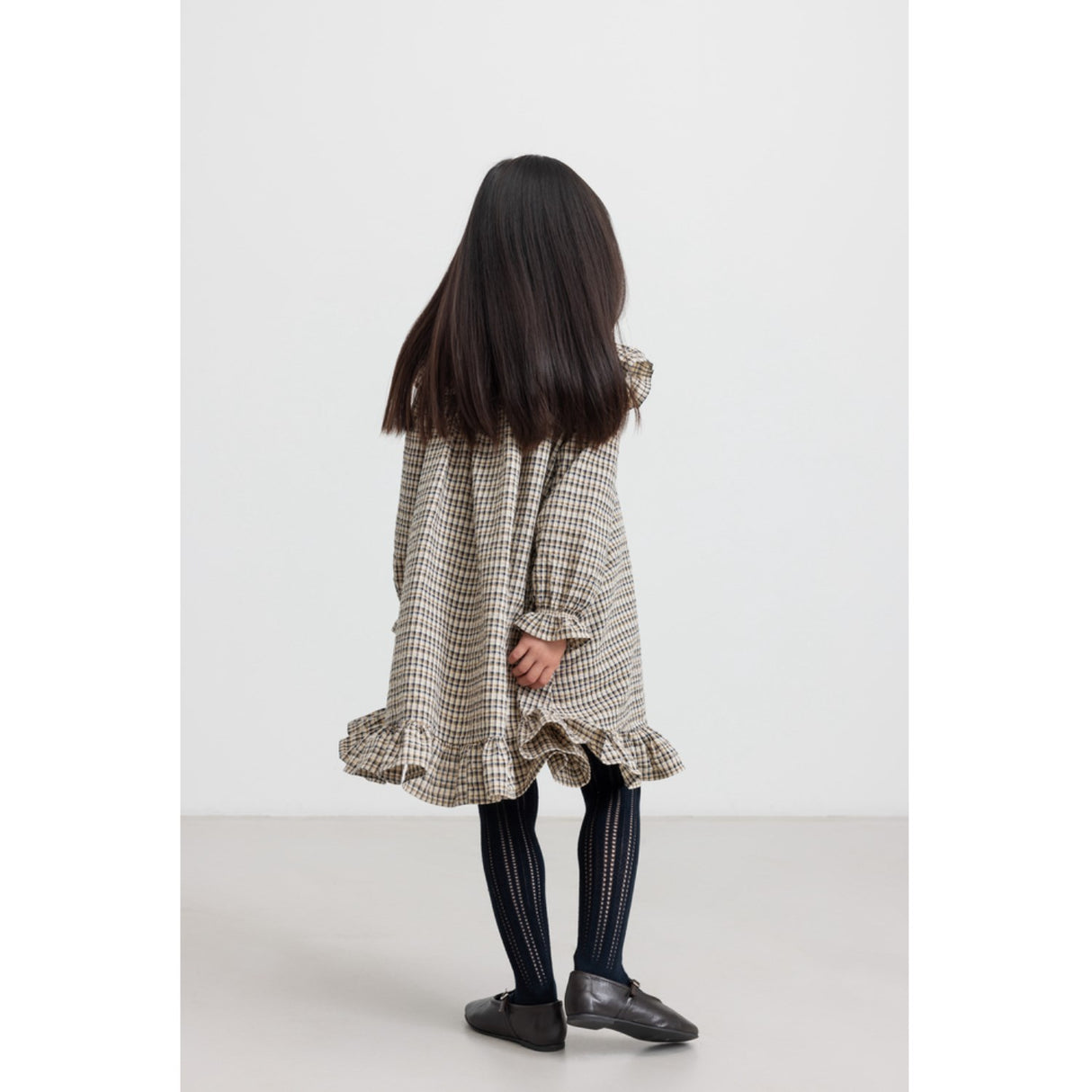 MarMar Seersucker Check Pilot Navy Check Dalina Kjole