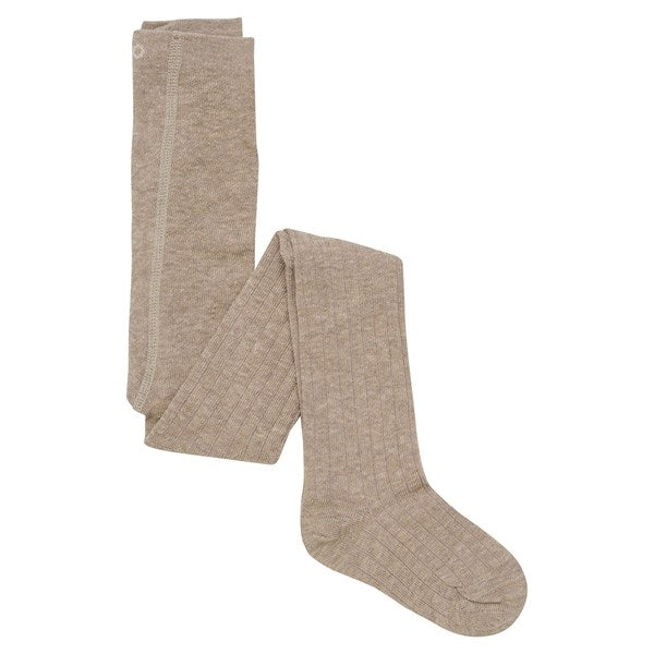 Minymo Simply Taupe Strømpebukser m. Mønster 2-Pak