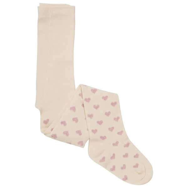 Minymo Light Rose Strømpebukser m. Mønster 2-Pak