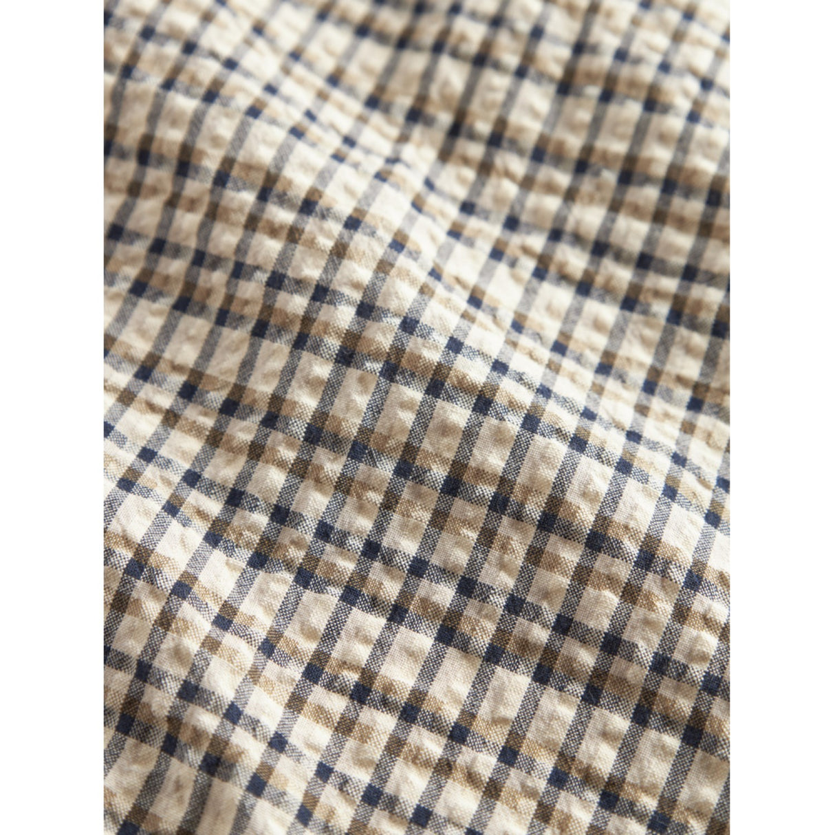 MarMar Seersucker Check Pilot Navy Check Airo Tørklæde