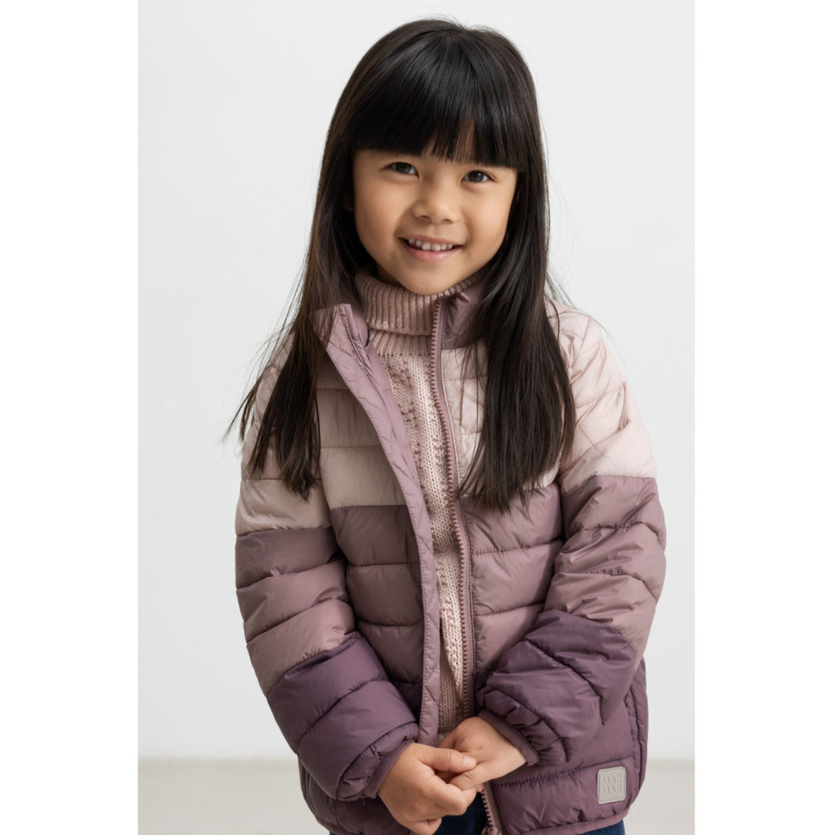 MarMar Vegan Puffer Plum Shadow Block Owe Jakke