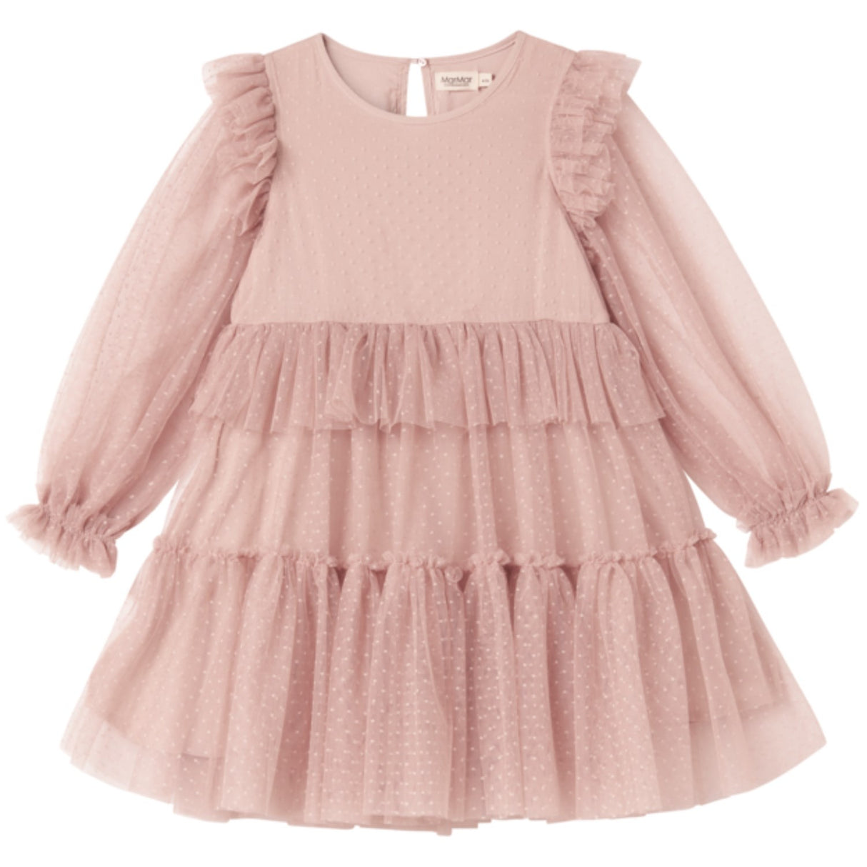 MarMar Tulle Dotty Faded Rose Doth LS Kjole