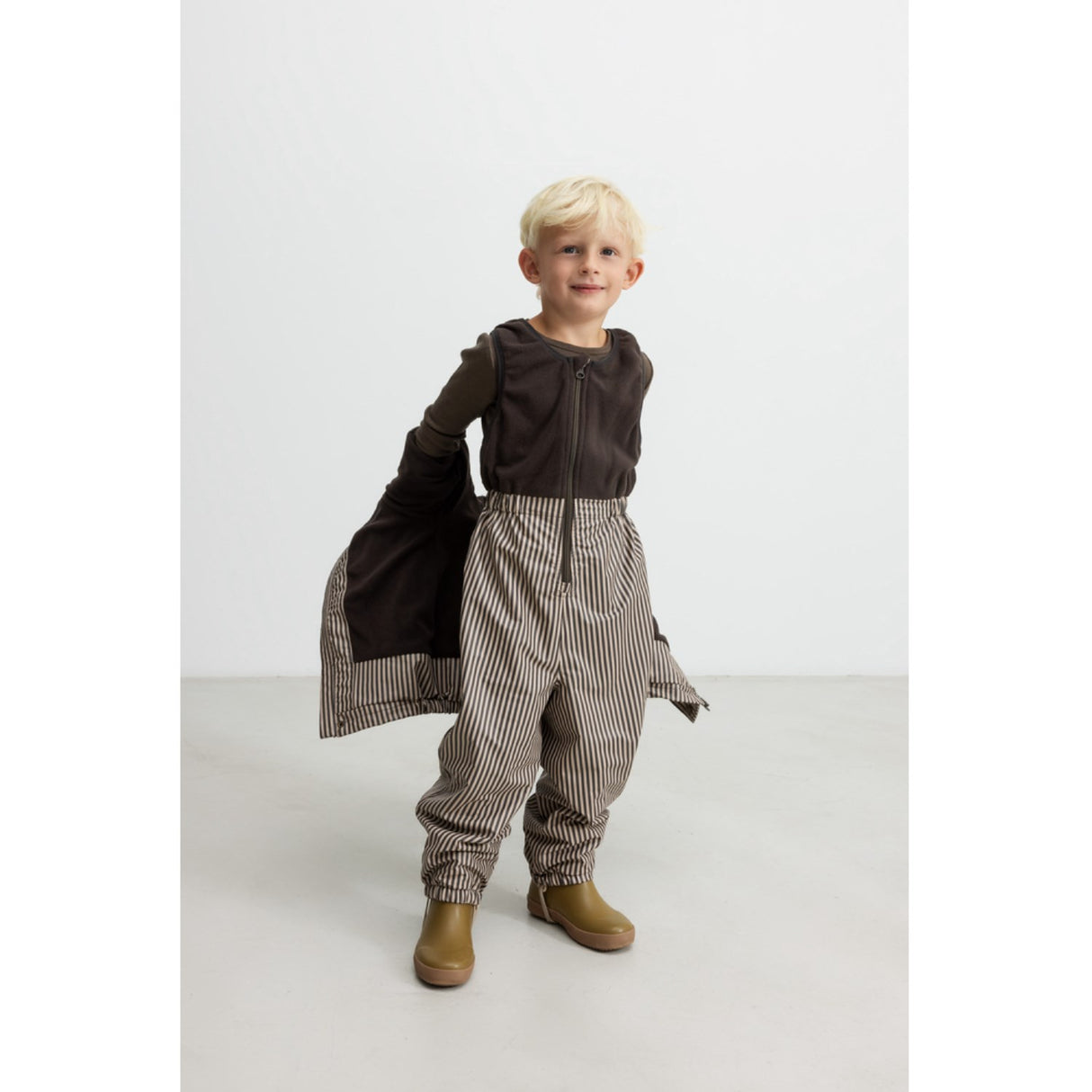 MarMar Rainwear Fleece Brown Stripe Obo Sæt