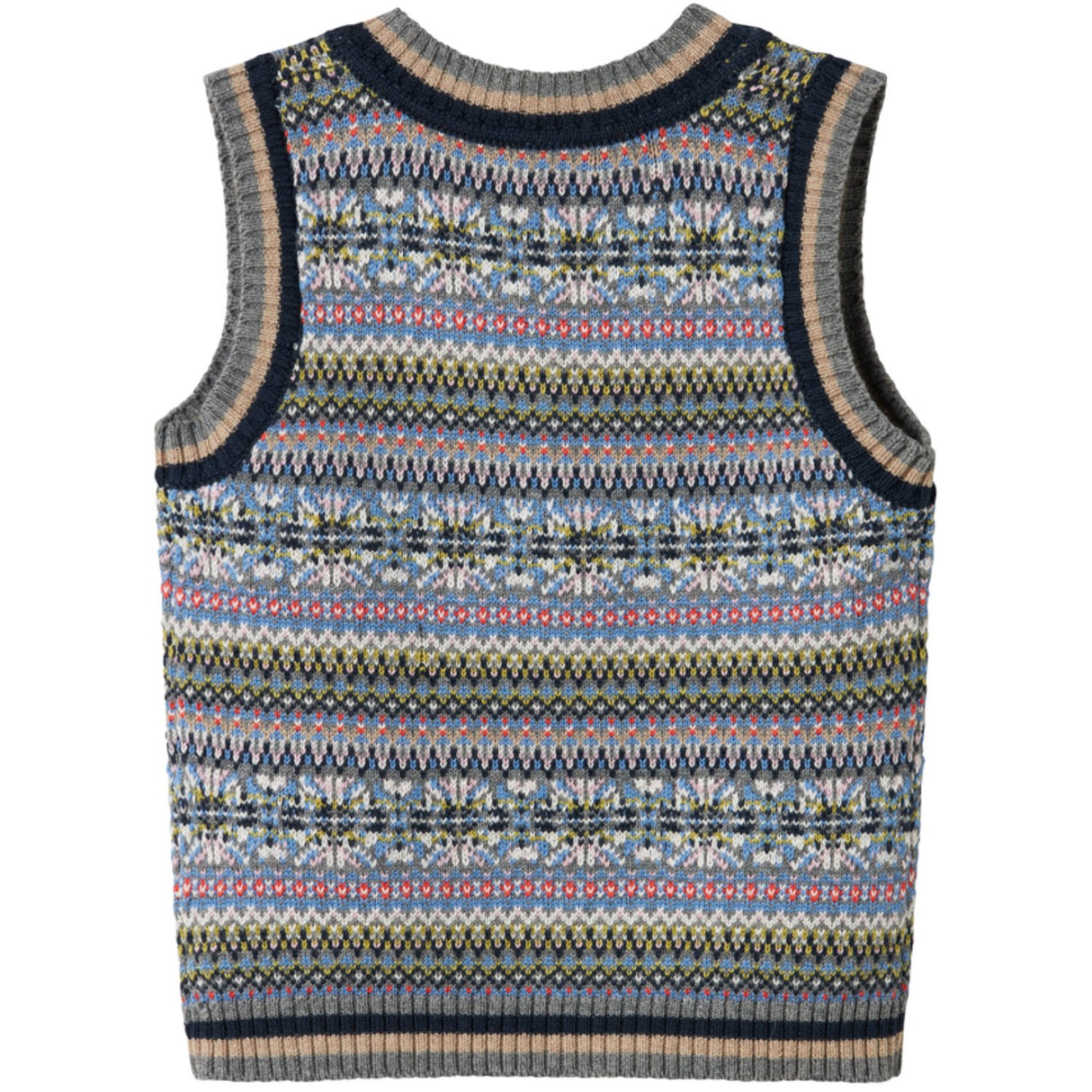 MarMar Light Cotton Wool Fair Isle Fair Isle Taj Strikket Vest
