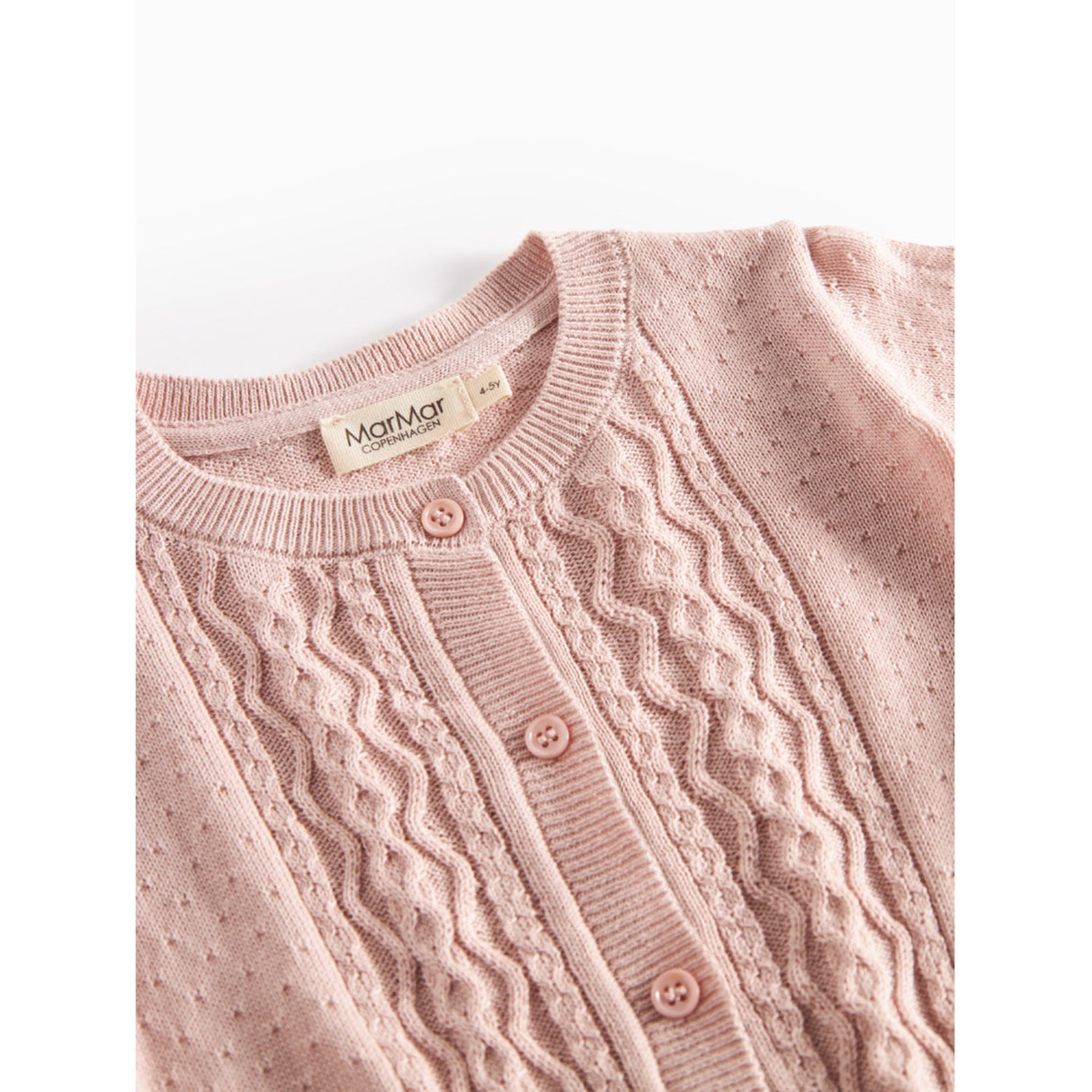 MarMar Modal Mix Cable Faded Rose Tilda Strik Cardigan