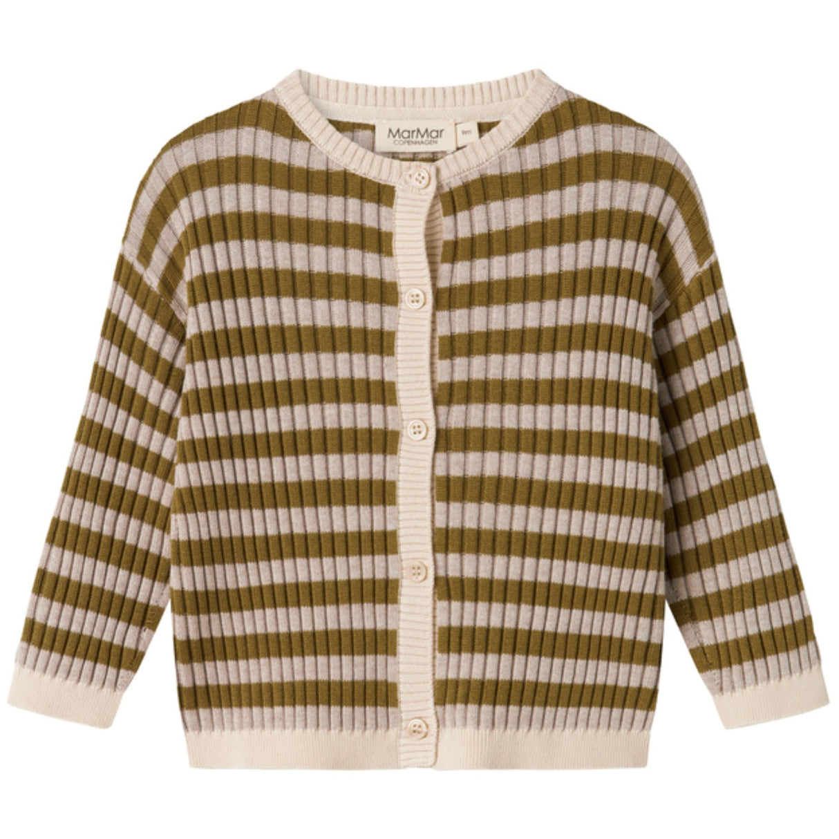 MarMar Modal Mix Stripe Cashew Mel. Stripe Tob Strik Cardigan