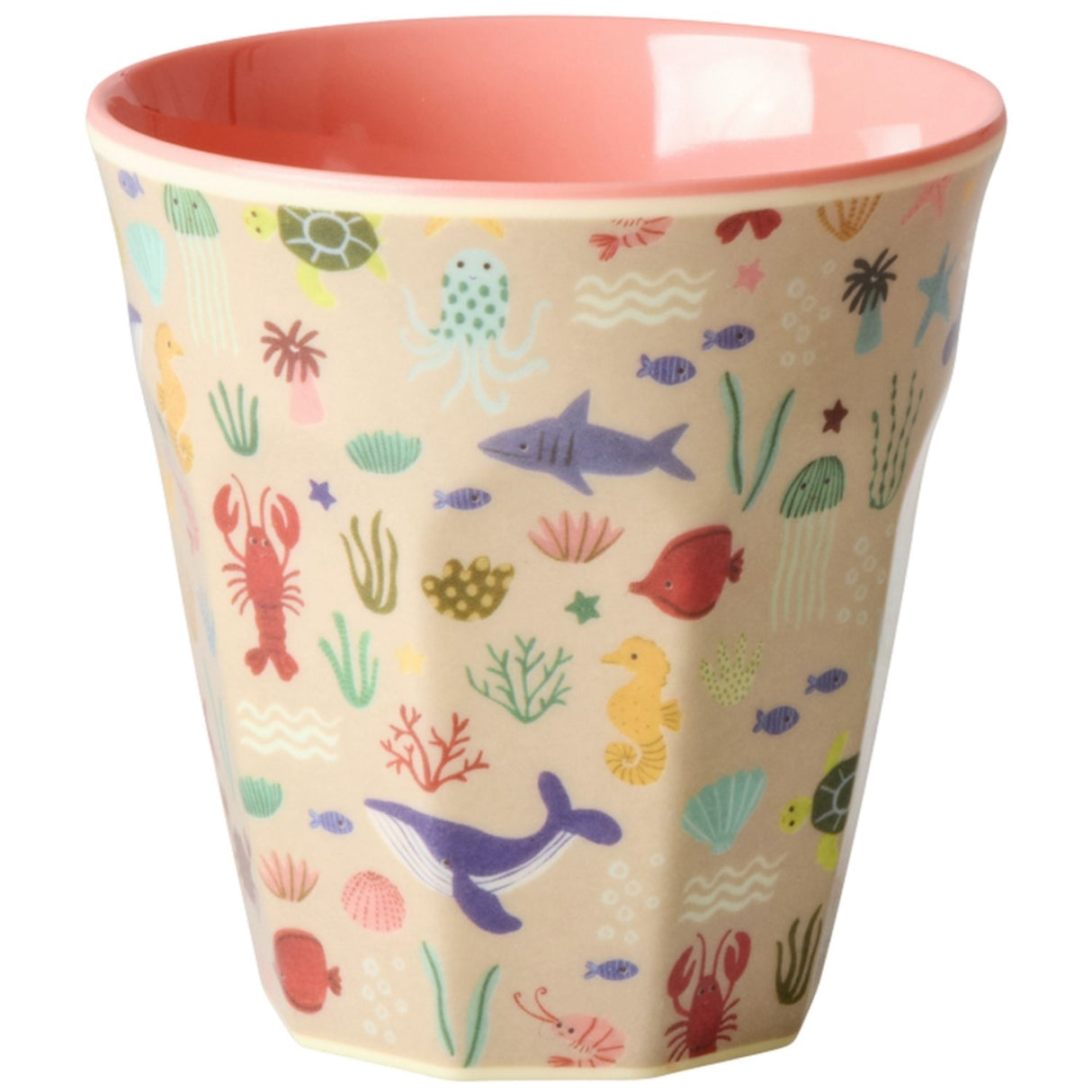 Rice Coral Ocean Print Melamine Kids Kop Small 160 Ml