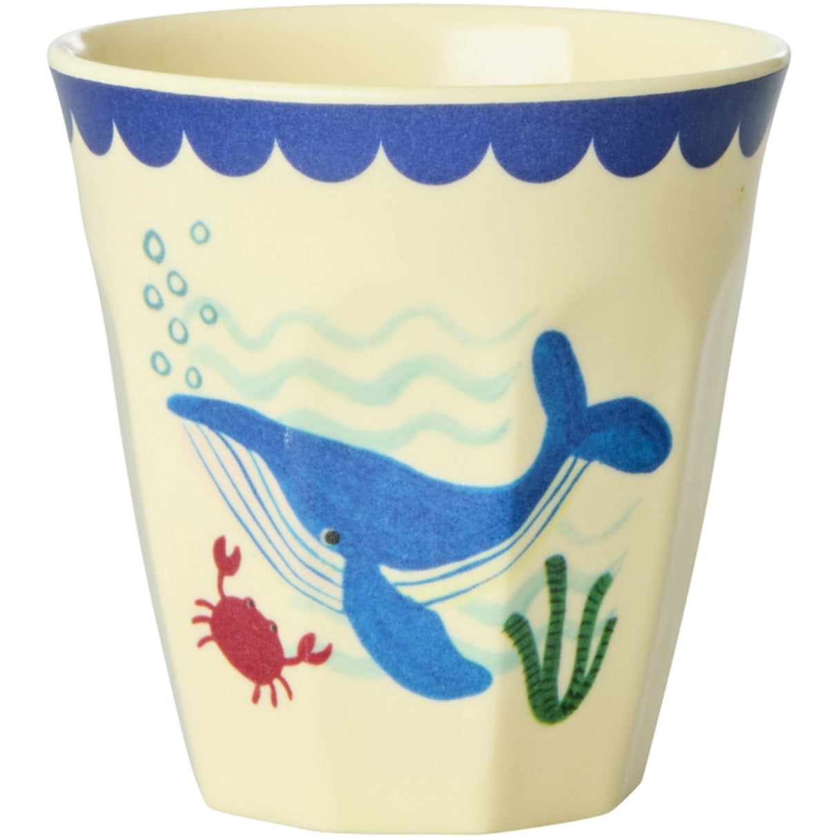 Rice Blue Ocean Print Melamine Kopper Small 6 Pak 160 Ml