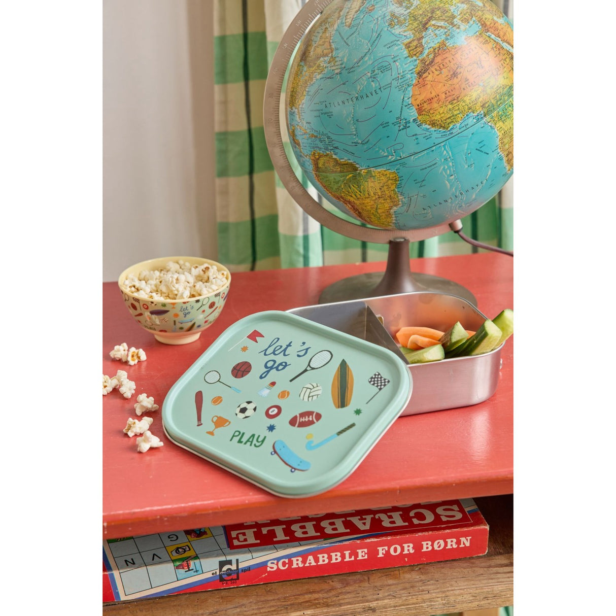 Rice Sports Print Stainless Stål Madkasse Med Bevægelig Opdeler Large 1400 Ml