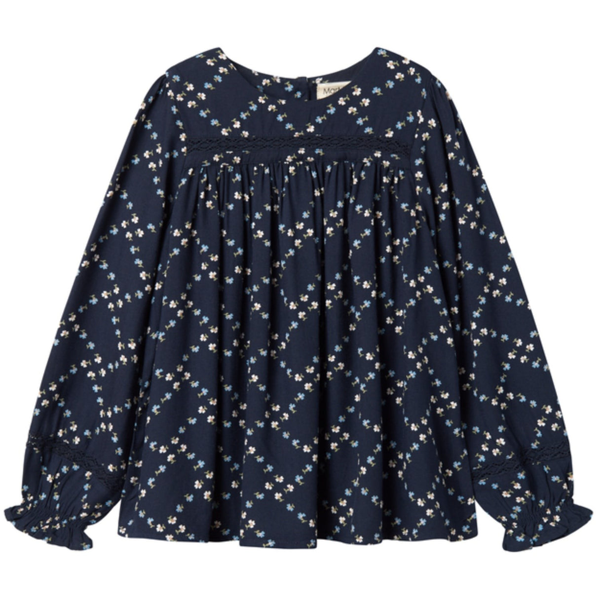MarMar Viscose Twill French Flower Tuka LS Bluse