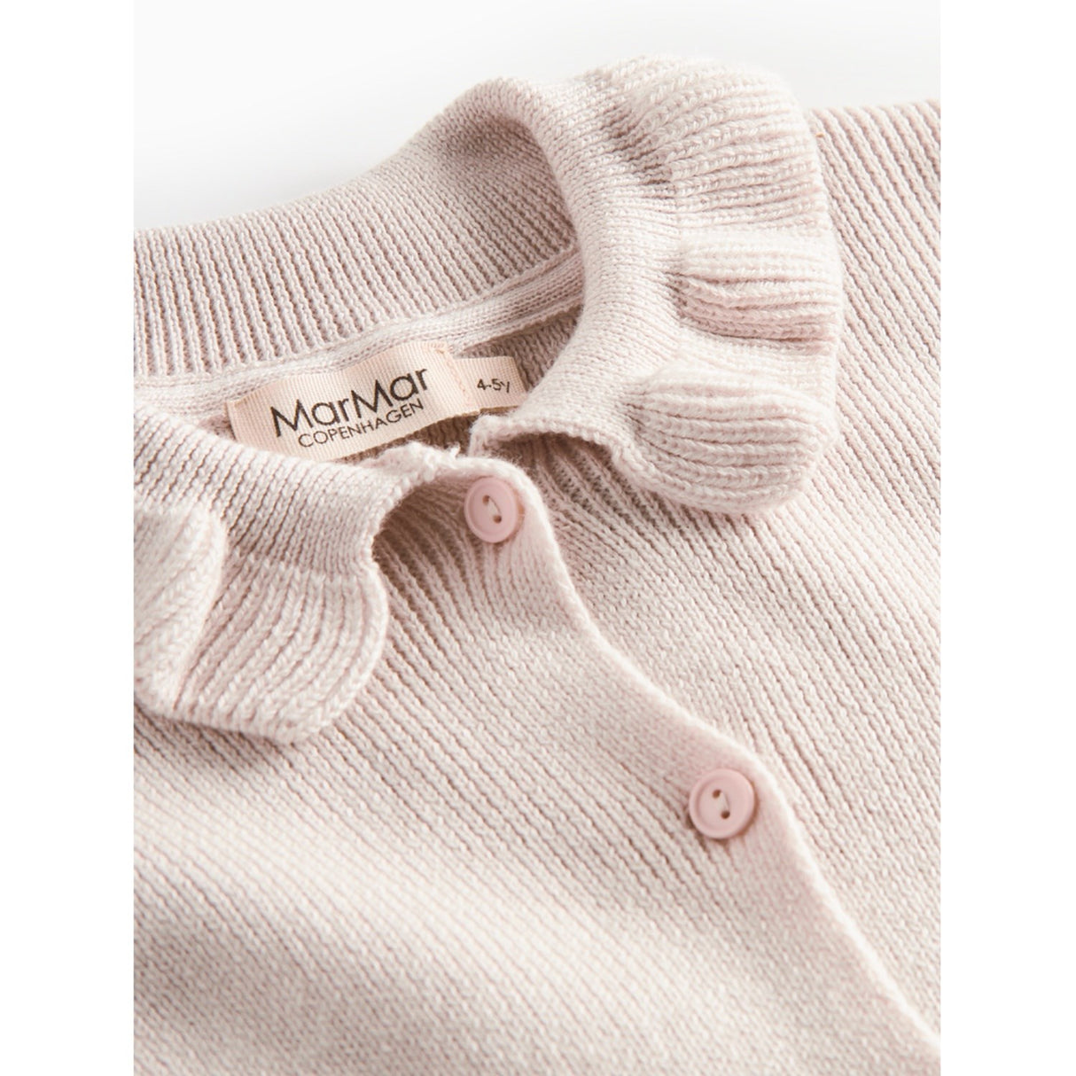 MarMar Light Cotton Wool Rib Vanilla Tilda Strik Cardigan
