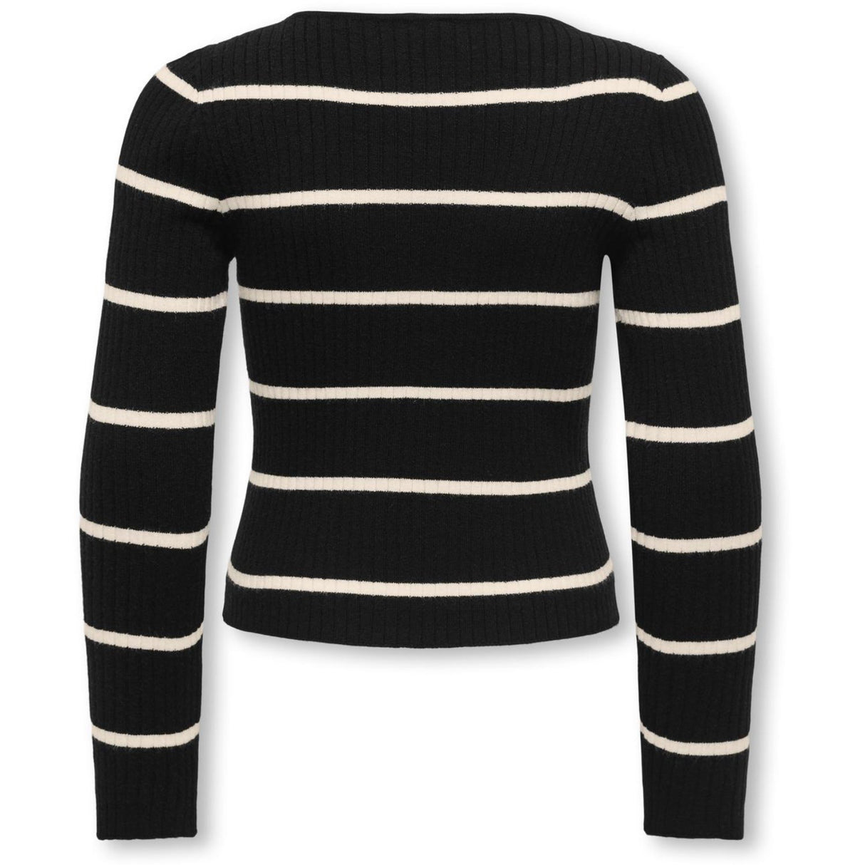 kids ONLY Black Whitecap Gray Kogibi Ls Rib Boatneck Cp Knt