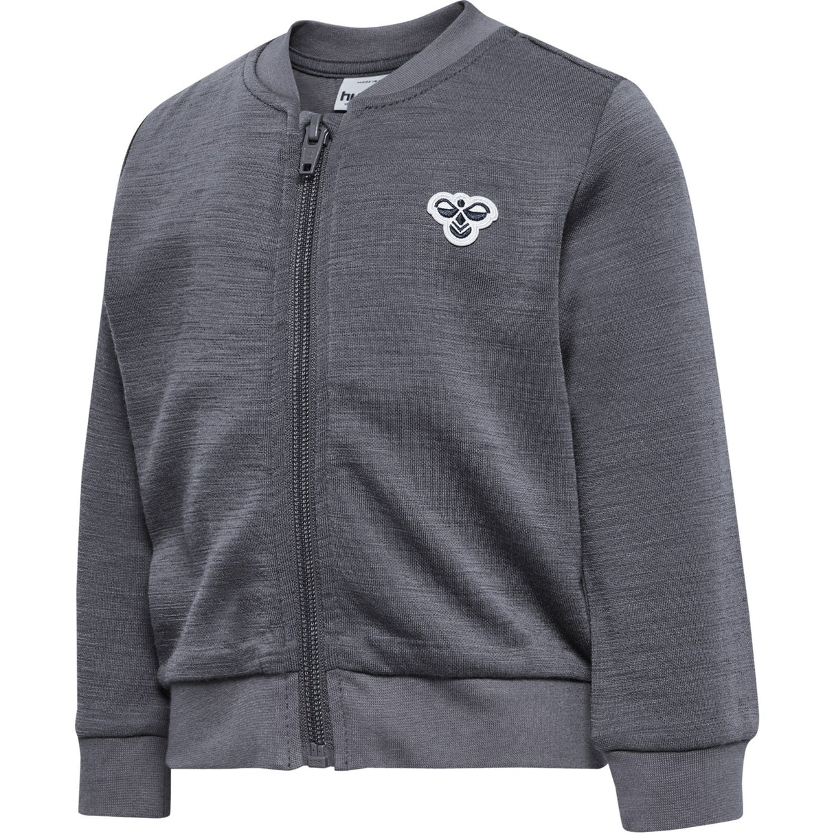 Hummel Dark Grey Melange Mini Uld Zip Jakke Bee