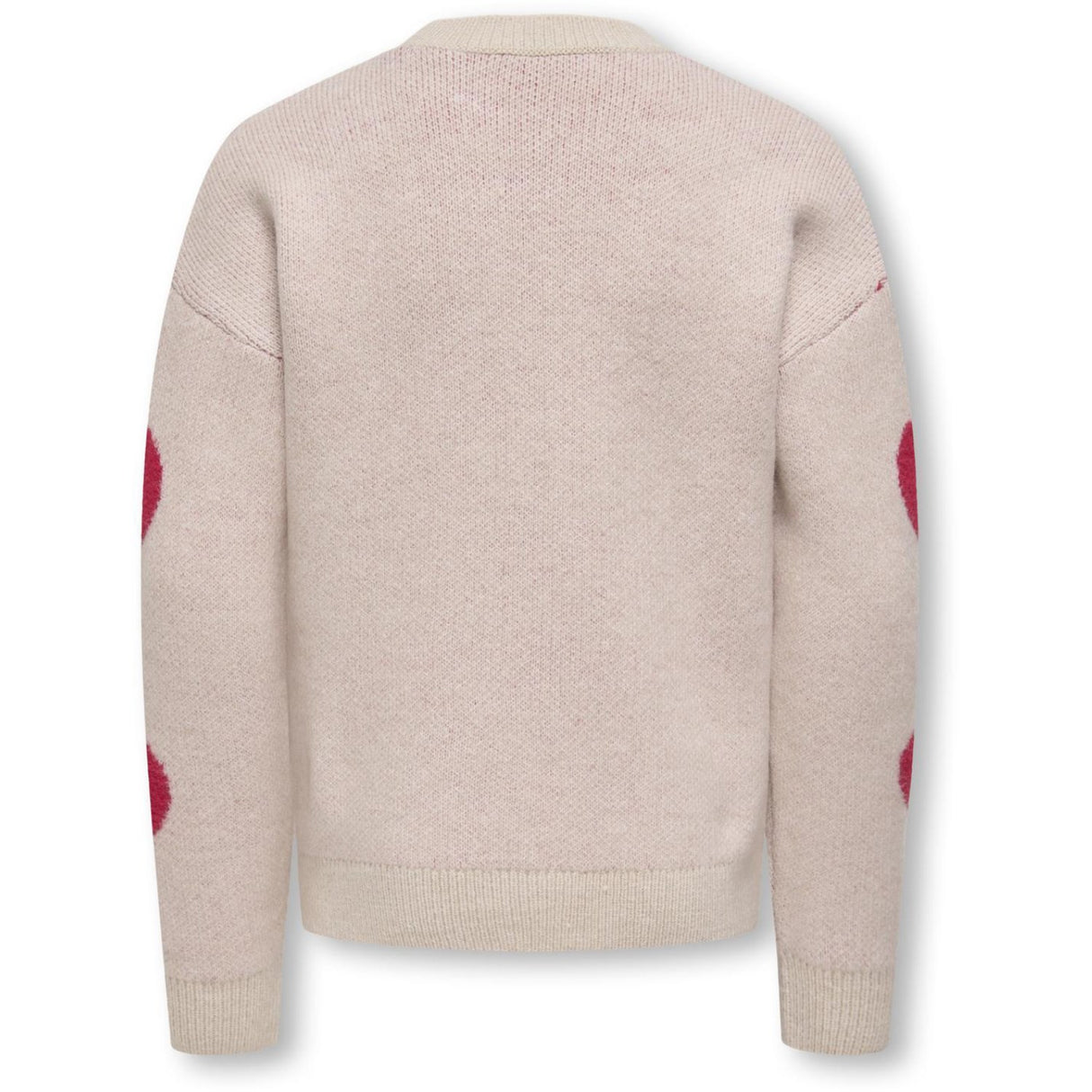 kids ONLY Birch Salsa Hearts Kognaja L/S Flower Pullover Knt