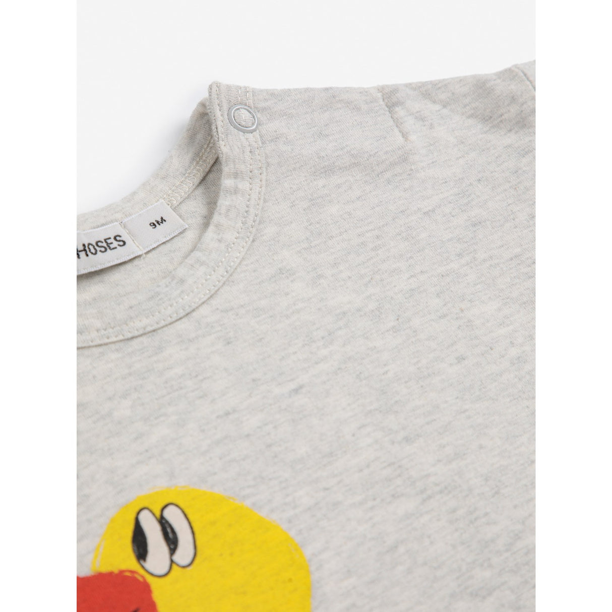 Bobo Choses Light Heather Grey Striped Duck Bluse