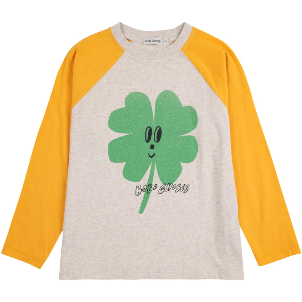 Bobo Choses Yellow Lucky Clover Ranglan Ærmer Bluse