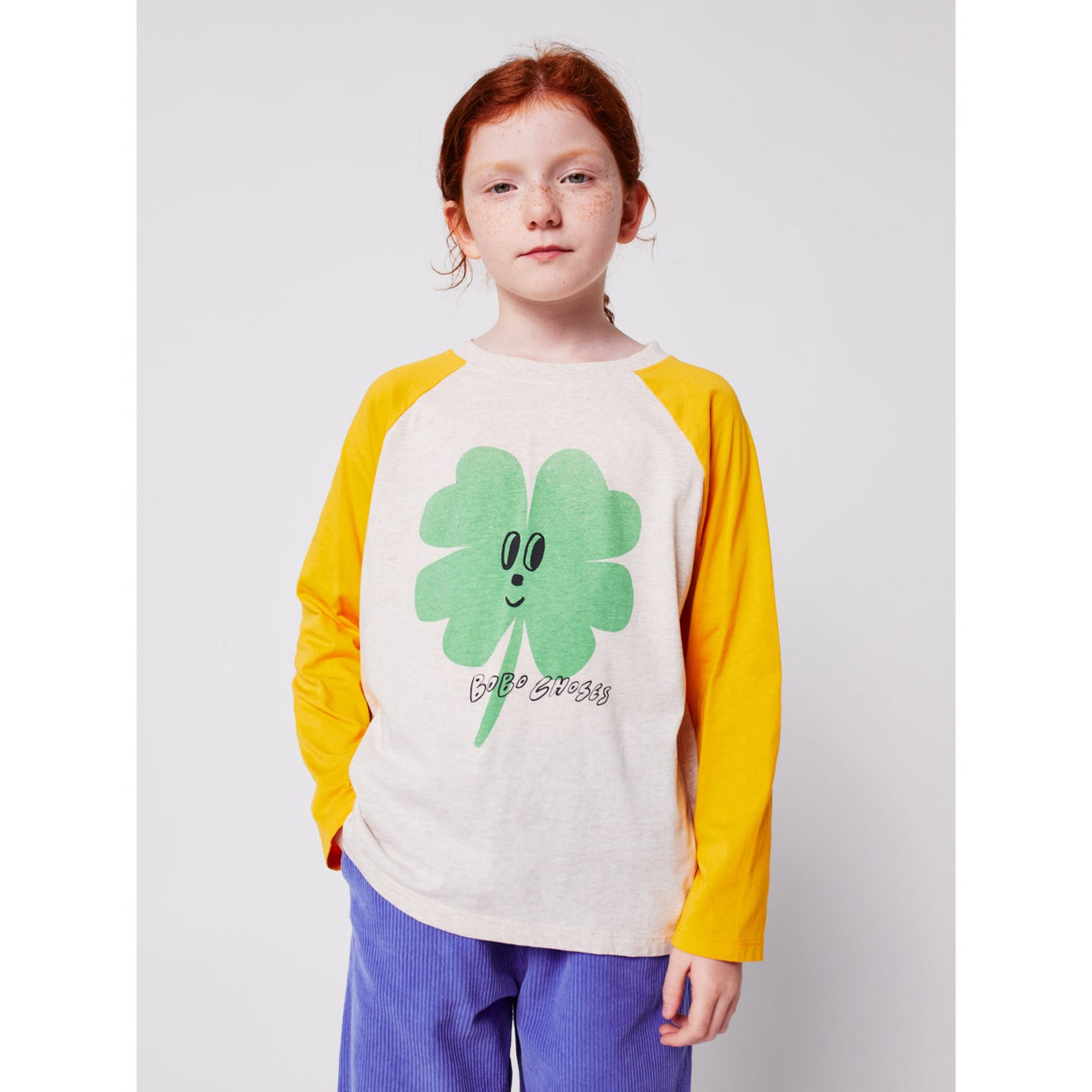 Bobo Choses Yellow Lucky Clover Ranglan Ærmer Bluse
