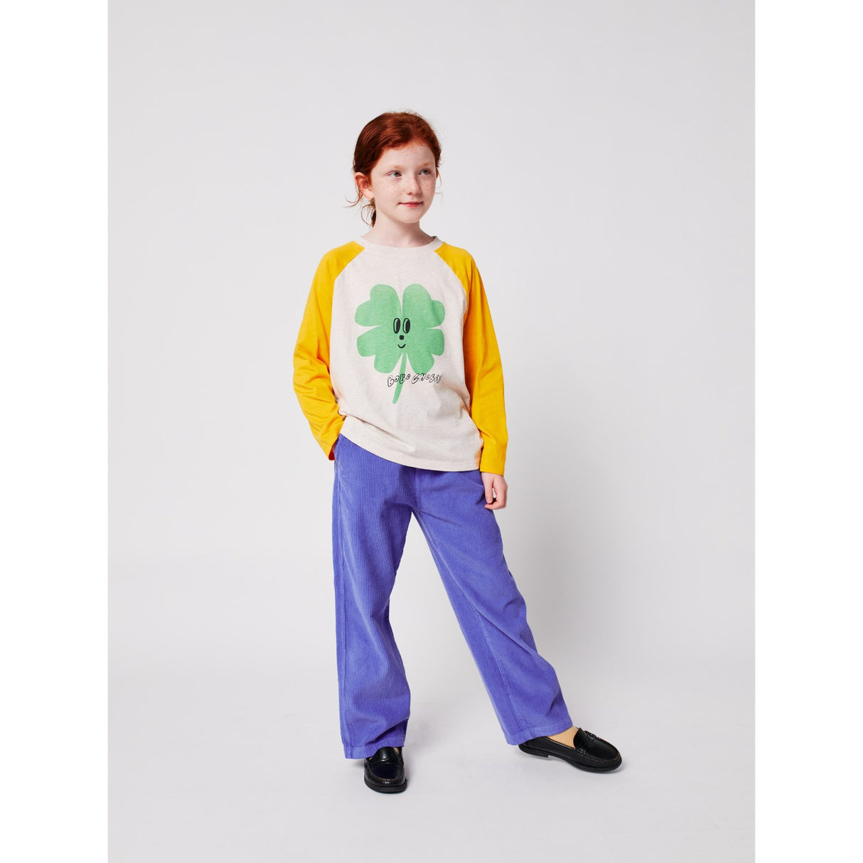 Bobo Choses Yellow Lucky Clover Ranglan Ærmer Bluse