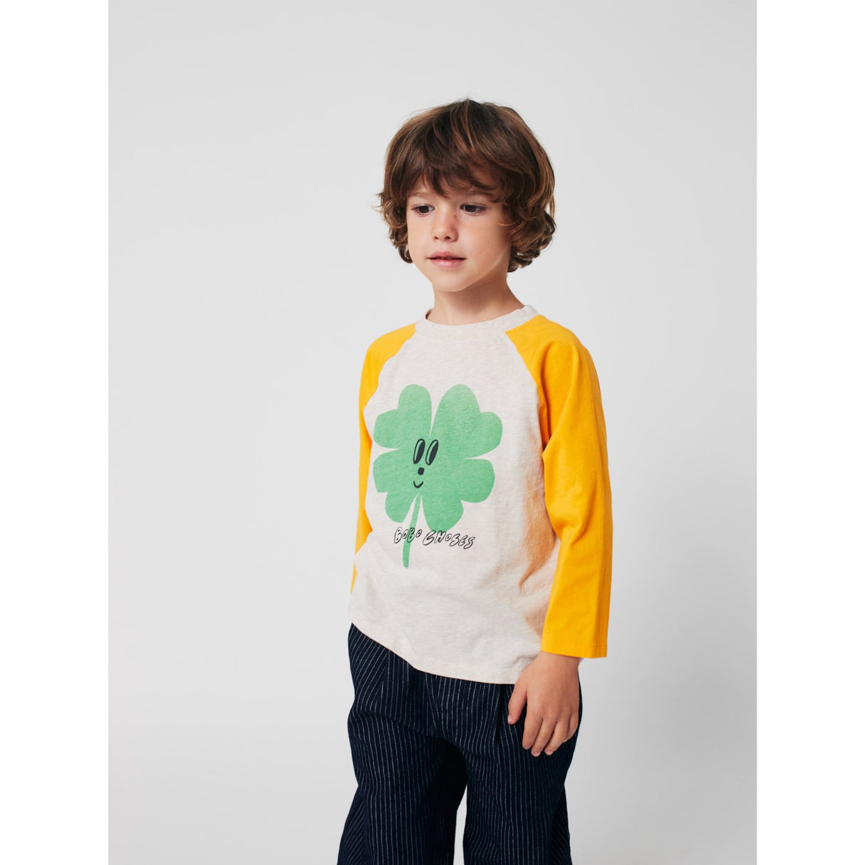 Bobo Choses Yellow Lucky Clover Ranglan Ærmer Bluse