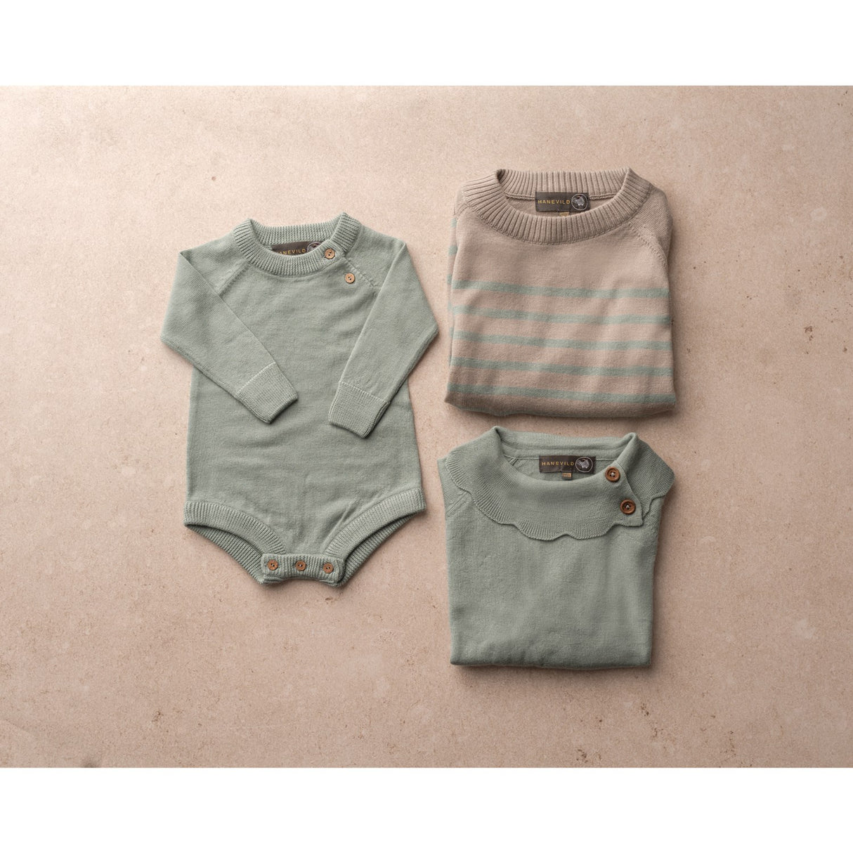 Hanevild Cream Oatmeal Bertil Bluse, Merino Uld