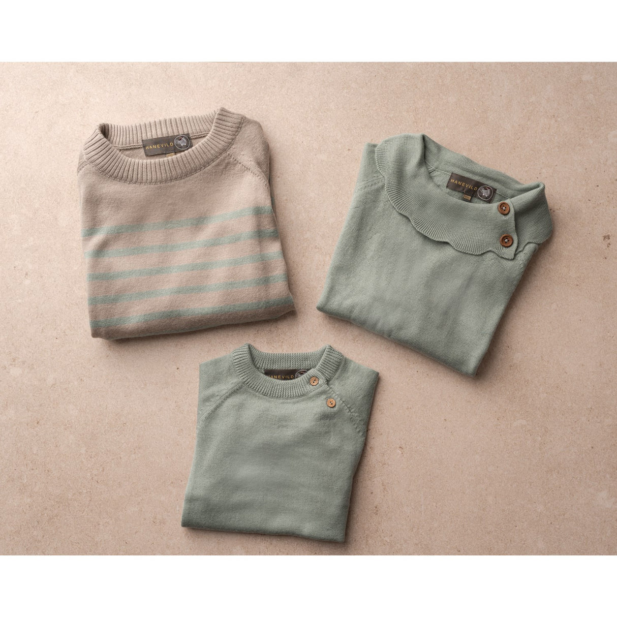 Hanevild Cream Oatmeal Bertil Bluse, Merino Uld