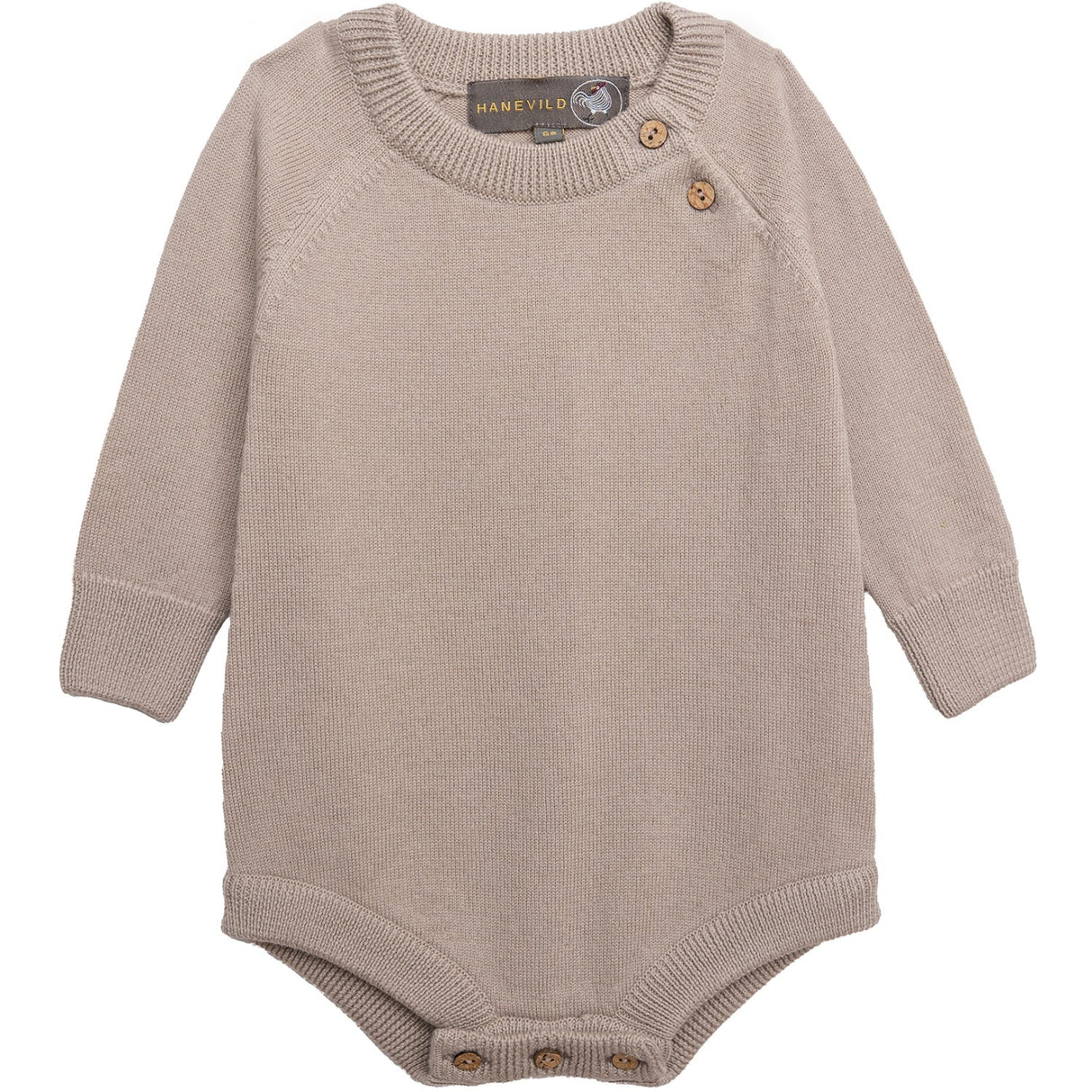 Hanevild Cream Oatmeal Martin Romper, Merinowool