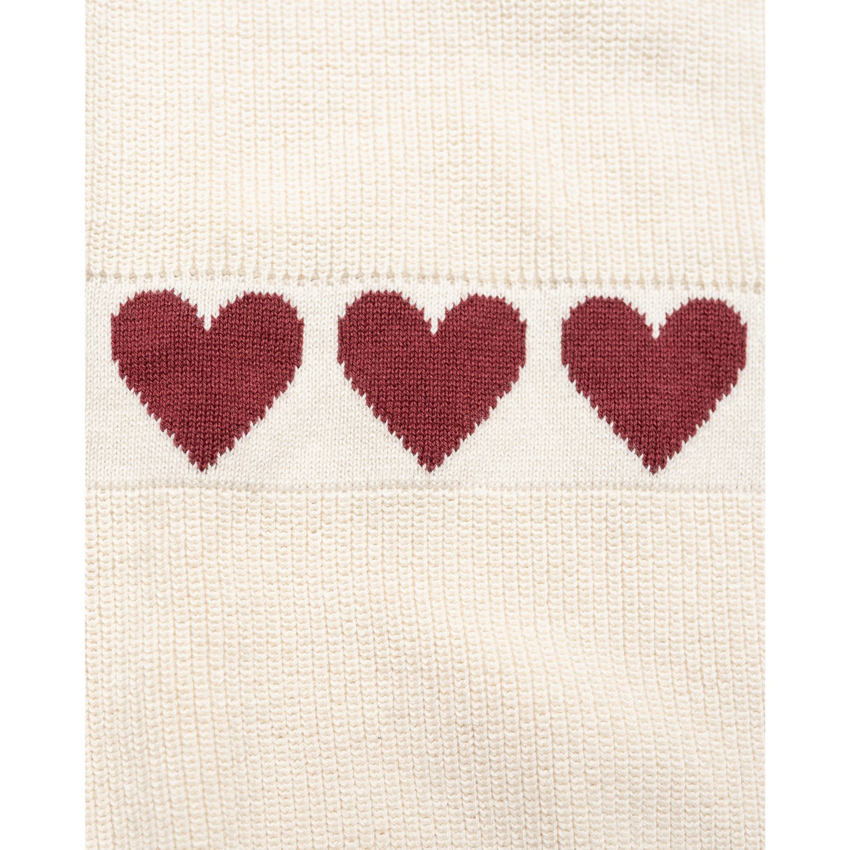 Hanevild Ivory Red Heart Bluse