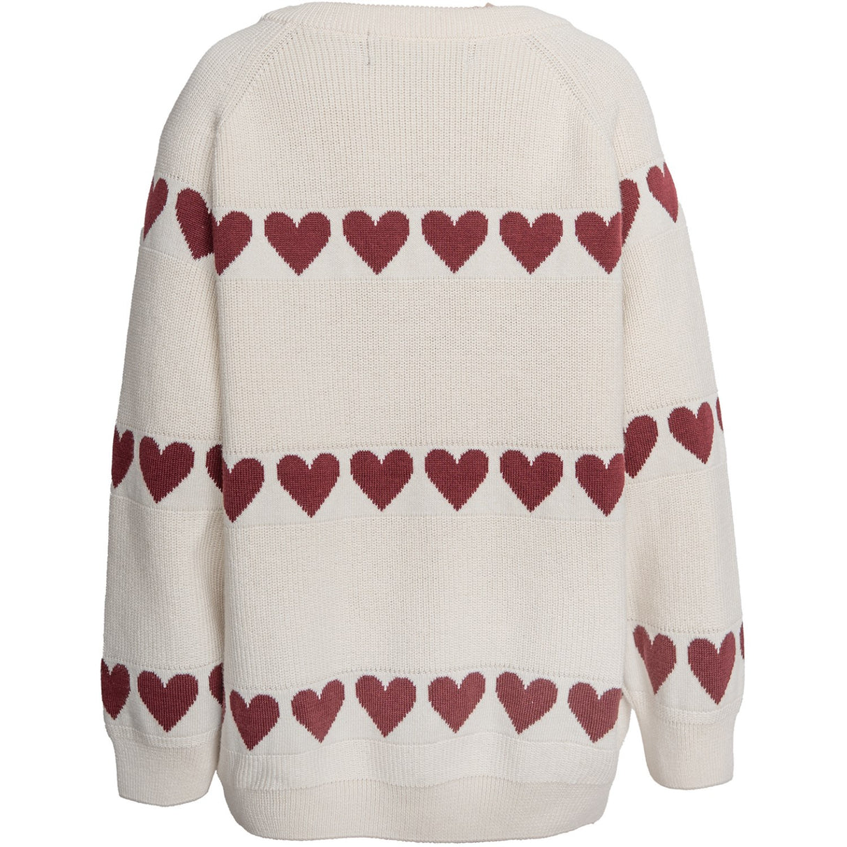 Hanevild Ivory Red Heart Bluse