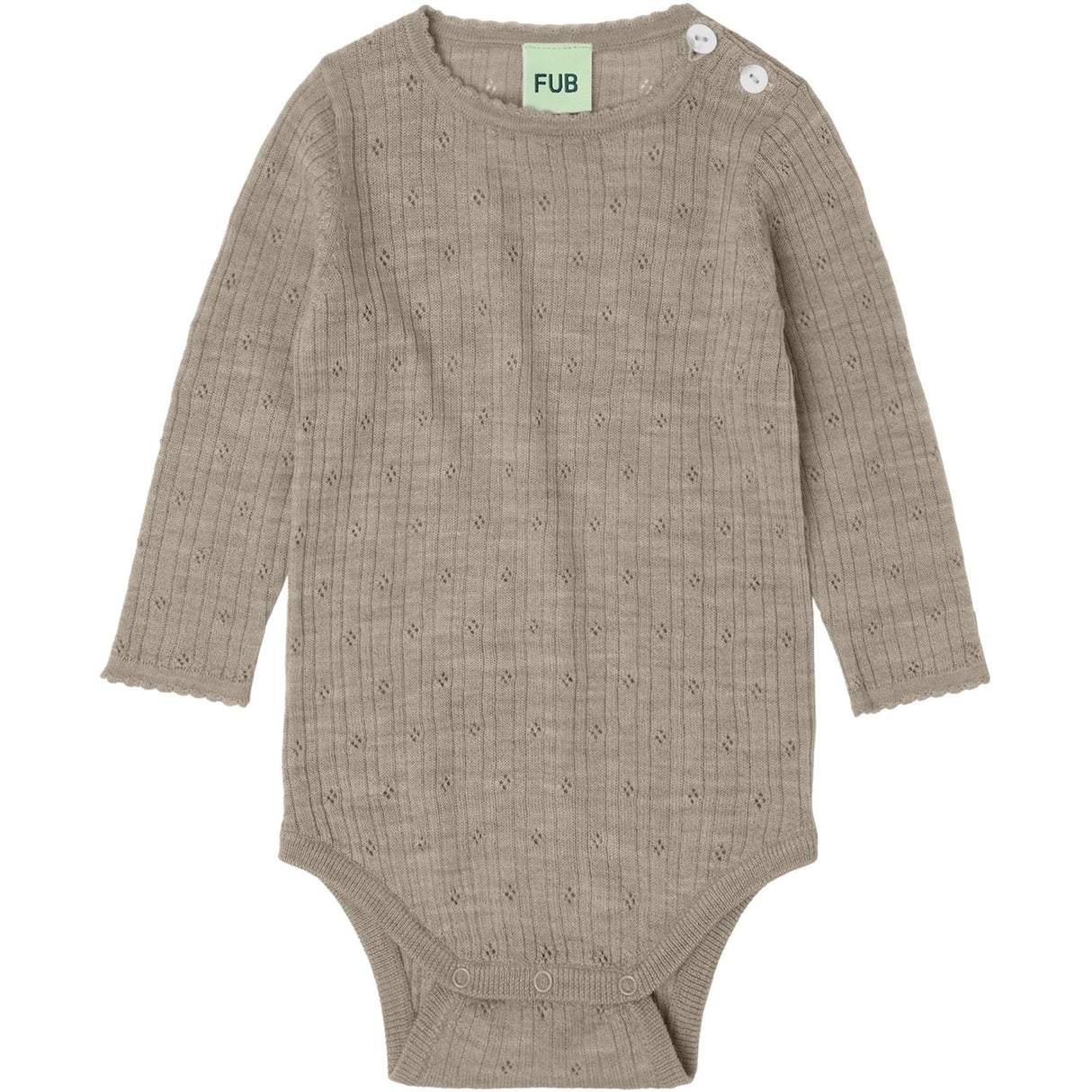 FUB Oat Melange Baby Pointelle Body