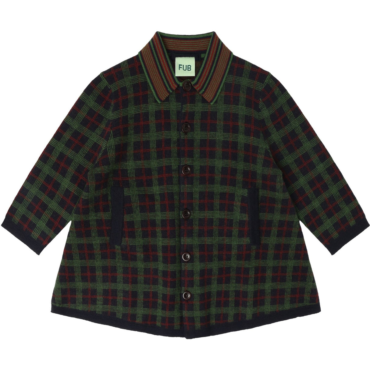 FUB Dark Navy Felted Frakke