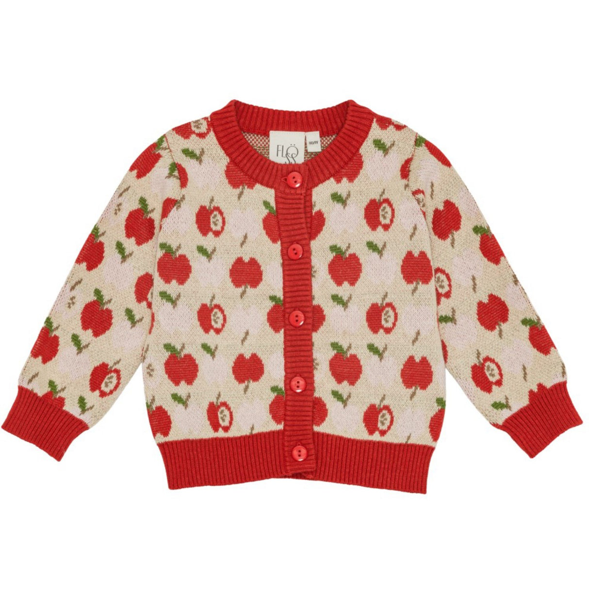 Flöss Red Apple Apple Strik Cardigan
