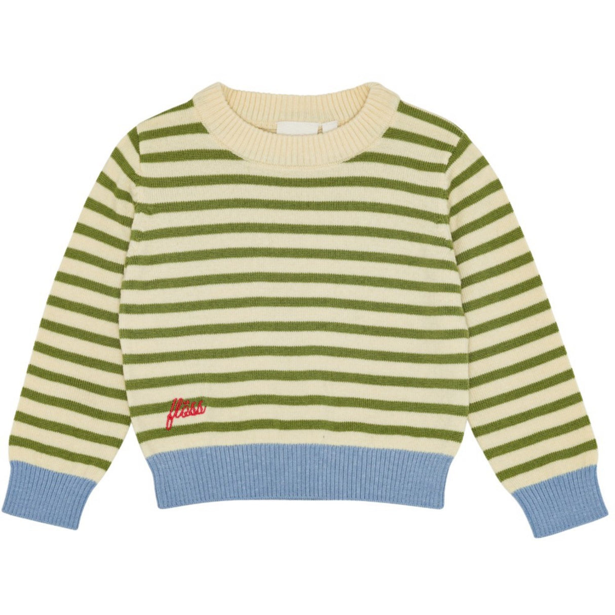 Flöss Fall Green Stripe Henry Sweater